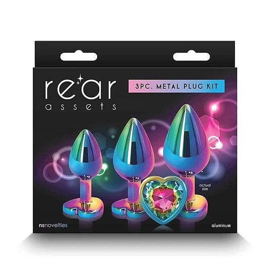 Rear Assets Trainer 3 Piece Rainbow Heart by NS Novelties