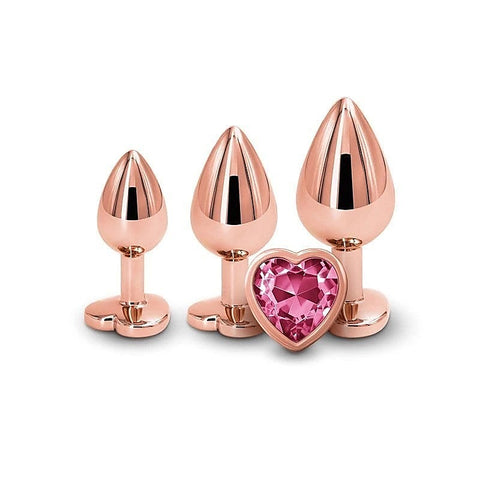 Rear Assets Trainer Rose Gold Heart 3 Piece by NS Novelties