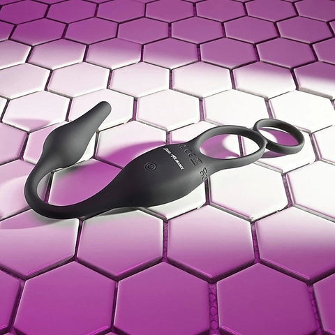 Plug & Tug Rechargeable Cock Ring by Evolved