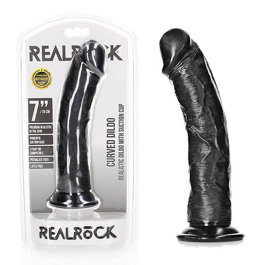 REALROCK Realistic Curved Dildo 18 cm by Shots Toys