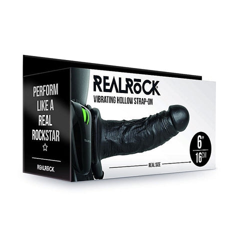 REALROCK Vibrating Hollow Strap-On by Shots Toys