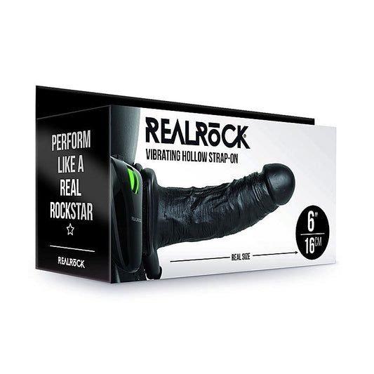 REALROCK Vibrating Hollow Strap-on by Shots Toys