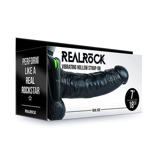REALROCK Vibrating Hollow Strap-On by Shots Toys