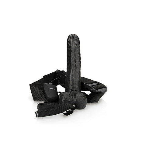REALROCK Vibrating Hollow Strap-On by Shots Toys