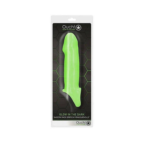 OUCH! Glow-in-the-Dark Smooth Thick Pleasure Sleeve