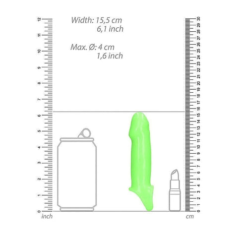 OUCH! Glow-in-the-Dark Smooth Thick Pleasure Sleeve