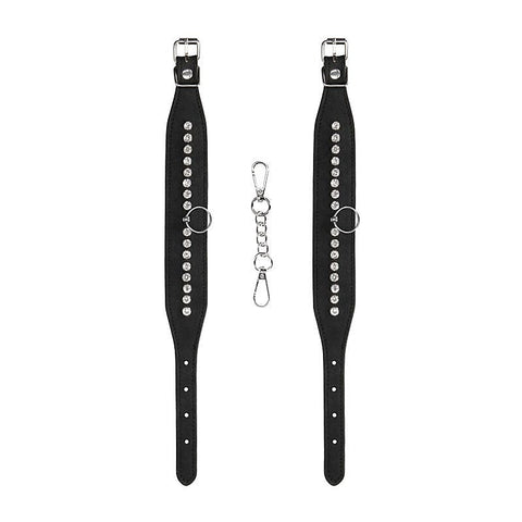 OUCH! Diamond Studded Ankle Cuffs by Shots Toys