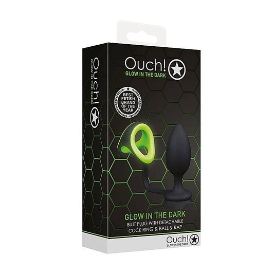 Ouch! Dual-Glow Illuminating Plug by Shots Toys