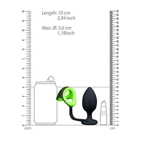 Ouch! Dual-Glow Illuminating Plug by Shots Toys