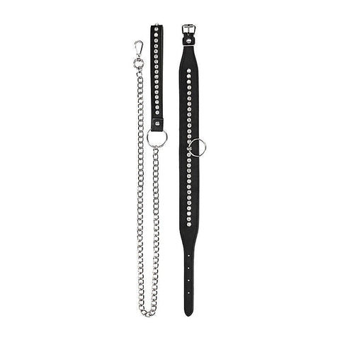 Diamond Studded Collar With Leash by Shots Toys