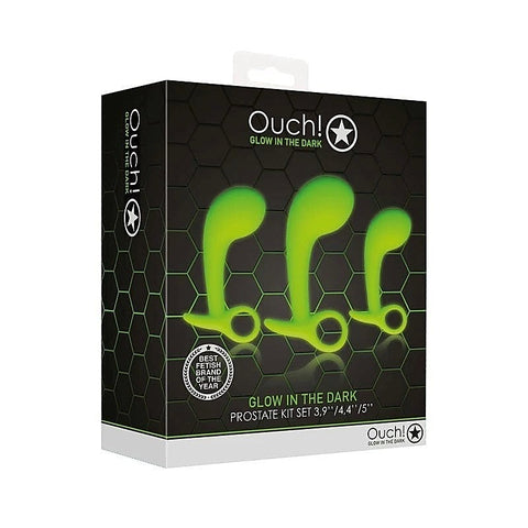 OUCH! Glow-in-Dark Prostate Pleasure Set by Shots Toys