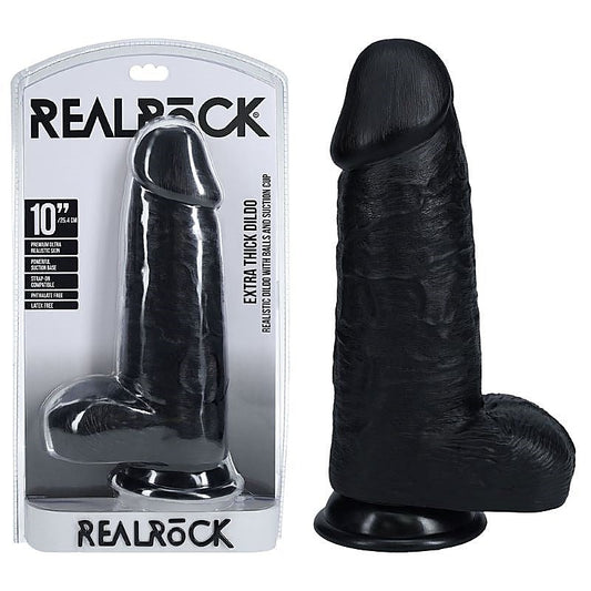 REALROCK 25cm Extra Thick Dildo with Balls by Shots Toys
