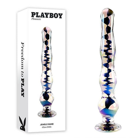 Playboy Pleasure JEWELS WAND Glass Dildo by Evolved