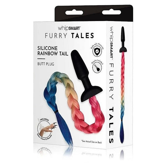 Furry Tales Silicone Rainbow Tail Butt Plug by Xgen Products