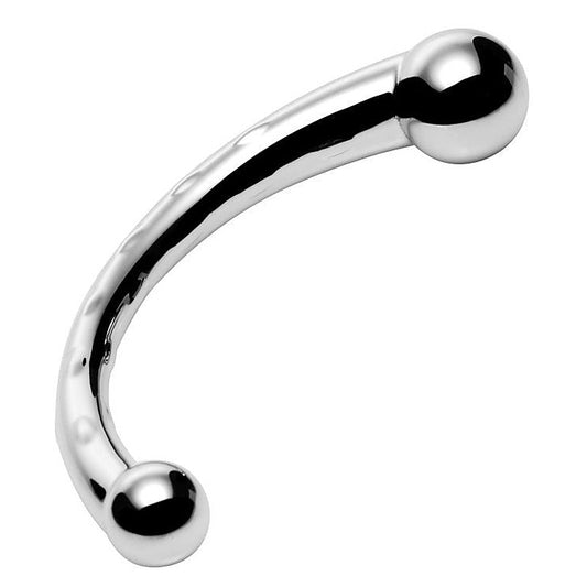 Chrome Crescent Dual Ended Dildo by XR Brands