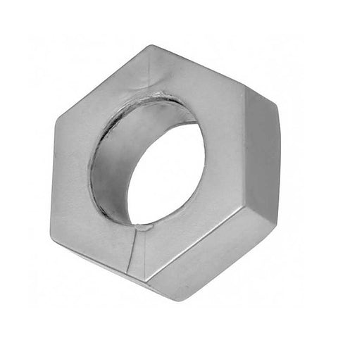 Silver Hex Heavy Duty Cock Ring and Ball Stretcher