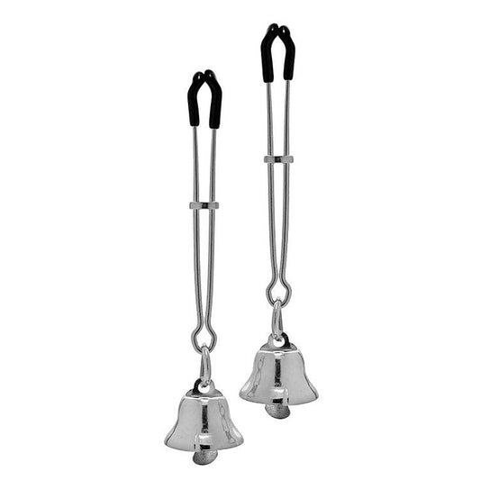Chimera Nipple Clamps With Bells Silver by XR Brands