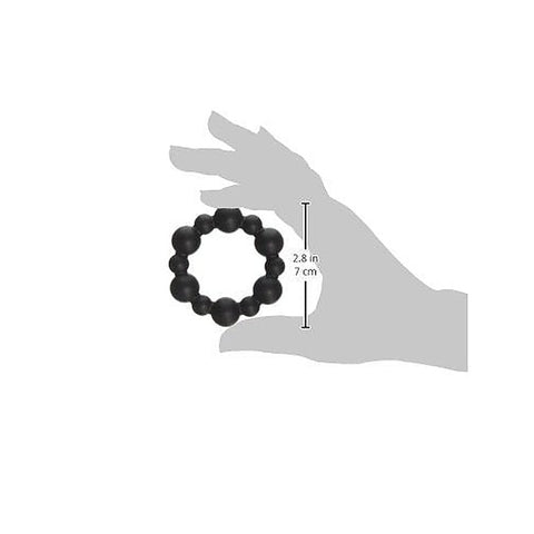 Shadow Silicone Beaded Cock Ring by XR Brands