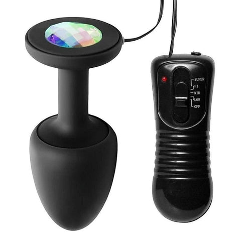 Paragon Gem Accented Vibrating Anal Plug by XR Brands