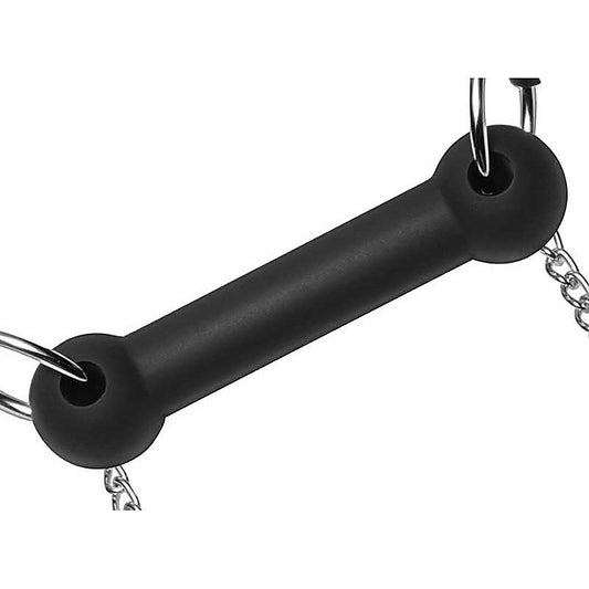 Equine Silicone Bit Gag With Nipple Clamps by XR Brands