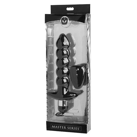 Wireless Black Vibrating Anal Beads With Remote by XR Brands