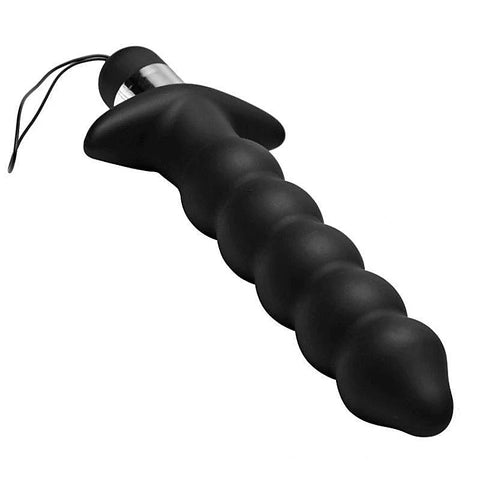 Wireless Black Vibrating Anal Beads With Remote by XR Brands