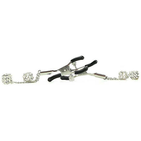 Ornament Adjustable Nipple Clamps With Jewel Accents