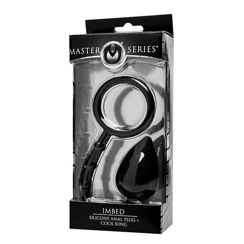 Imbed L Silicone Anal Plug and Cock Ring by XR Brands