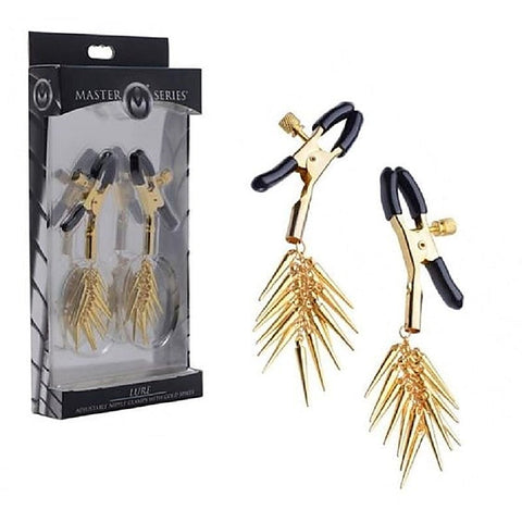 Adjustable Nipple Clamps With Gold Spikes by XR Brands