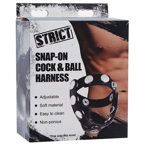 Strict Snap-On Cock And Ball Harness by XR Brands