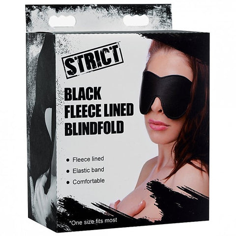 Strict Black Fleece Lined Blindfold by XR Brands