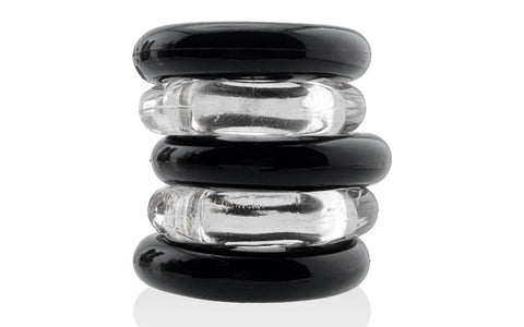 Jacker Stack 5 Piece Strong Cock Ring Set by Hunkyjunk