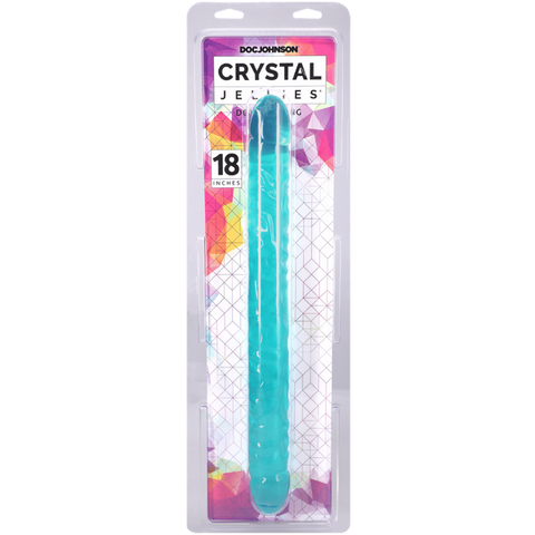 18 Inch Crystal Jellies Flexible Double Dong by Doc Johnson