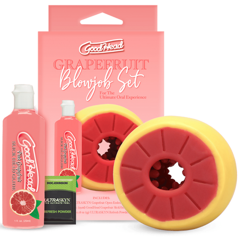 Grapefruit Blowjob Stroker Set by Doc Johnson