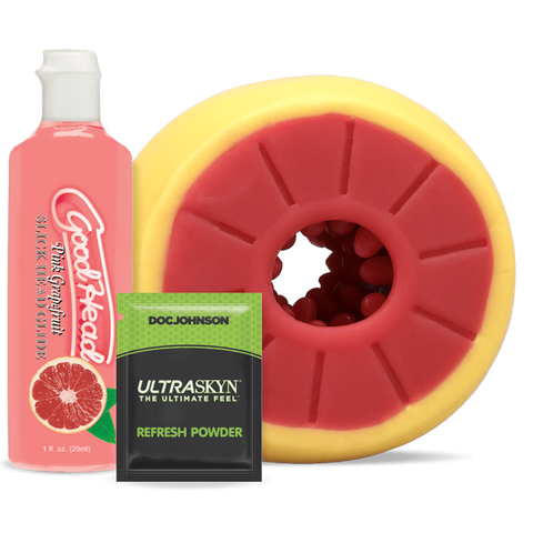 Grapefruit Blowjob Stroker Set by Doc Johnson