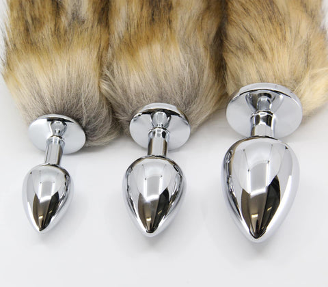 Fox Tail Aluminium Alloy Butt Plug Small by Love In Leather