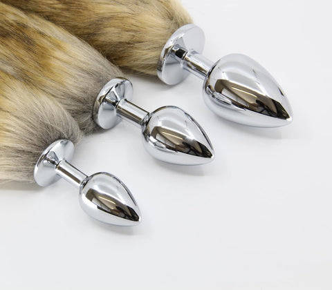 Fox Tail Aluminium Alloy Butt Plug Small by Love In Leather