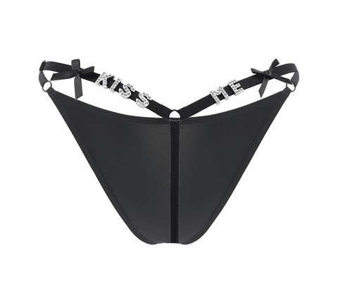 Kiss Me Printed Sexy G String Panty by Love In Leather