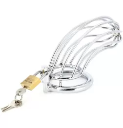 BDStyle Silver Caged Tiger Male Chastity Device