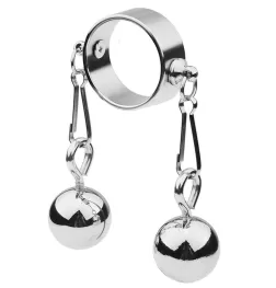 Metallic Testicle Stretcher Weights - 2 Balls