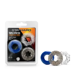 Stay Hard Triple Stretch 3 Pack Cock Rings